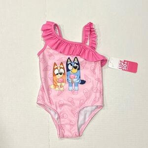 Bluey Pink Ruffle Ice Cream Swimsuit